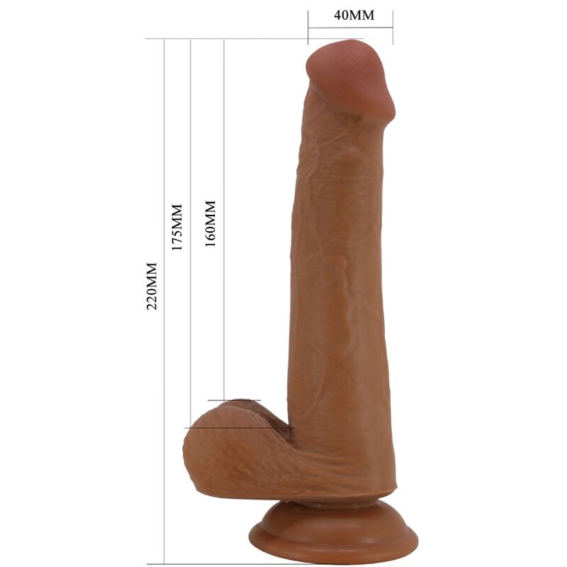 PRETTY LOVE - GRAND GODE RÉALISTE 22 CM MARRON - Sensualia