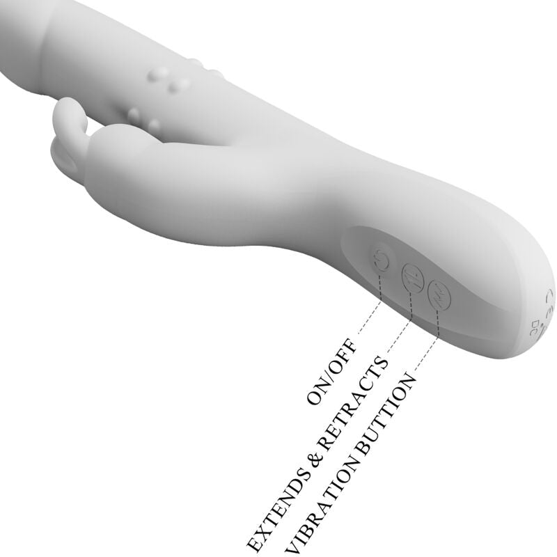 PRETTY LOVE - VIBRATEUR REESE AVEC ROTATION ARGENTÉE - Sensualia