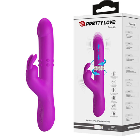 PRETTY LOVE - VIBRATEUR REESE AVEC ROTATION VIOLET - Sensualia