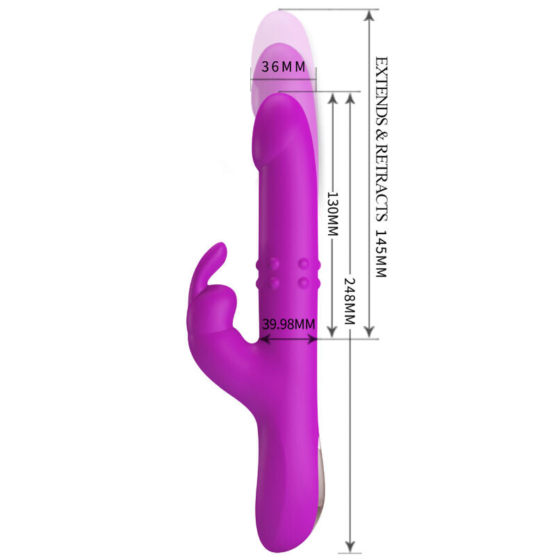 PRETTY LOVE - VIBRATEUR REESE AVEC ROTATION VIOLET - Sensualia