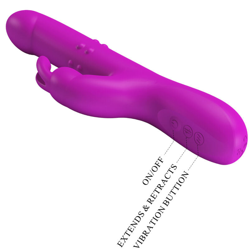 PRETTY LOVE - VIBRATEUR REESE AVEC ROTATION VIOLET - Sensualia