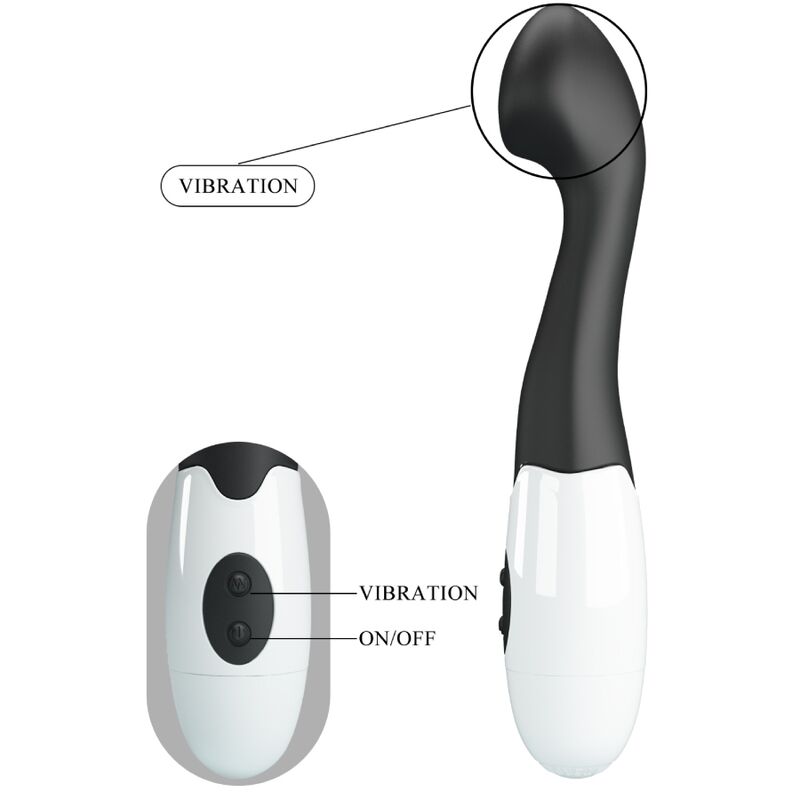 PRETTY LOVE - CHARLES VIBRATEUR POINT G 30 MODES NOIR - Sensualia