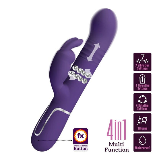 PRETTY LOVE - COALE VIBRATEUR  RABBIT 4 EN 1 VIOLET - Sensualia