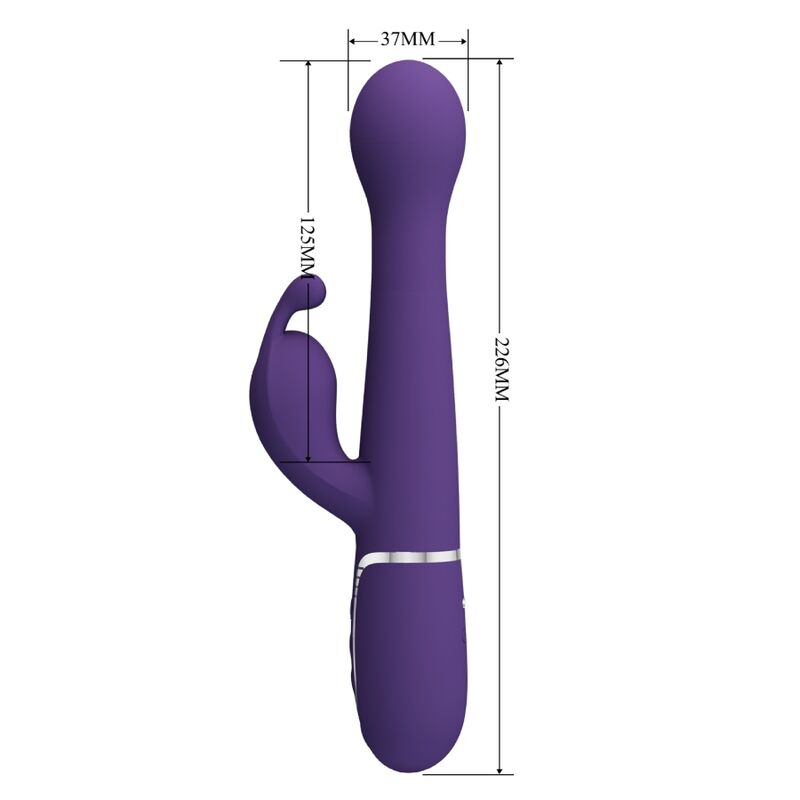 PRETTY LOVE - DEJON VIBRATEUR RABBIT 3 EN 1 MULTIFONCTION VIOLET - Sensualia