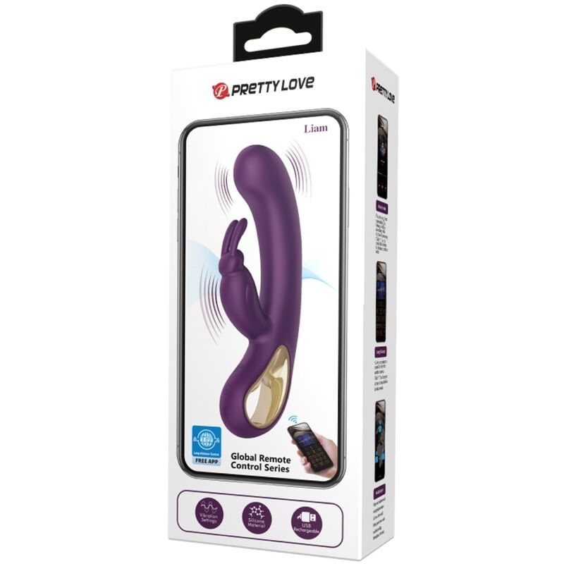 PRETTY LOVE - LIAM VIBRATEUR LAPIN ET STIMULATEUR DE POINT G VIOLET - Sensualia