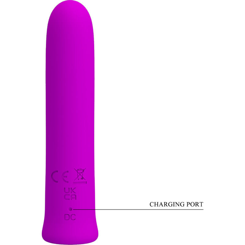 PRETTY LOVE - VIBRATEUR CURTIS MINI SUPER POWER 12 VIBRATIONS EN SILICONE VIOLETTE - Sensualia