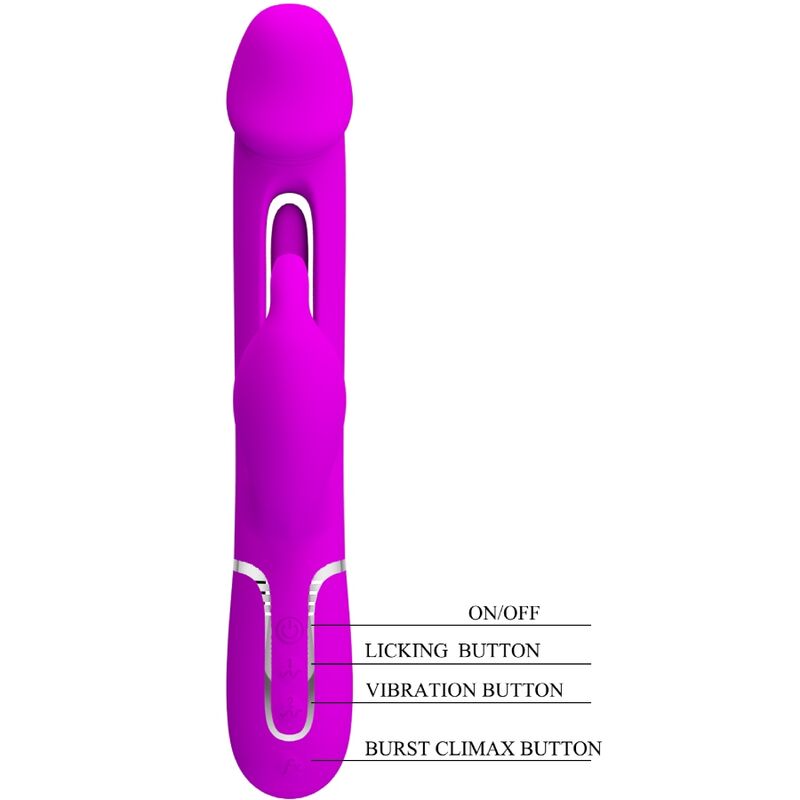 PRETTY LOVE - VIBRATEUR DEJON RABBIT 3 EN 1 MULTIFONCTION  FUCSIA - Sensualia