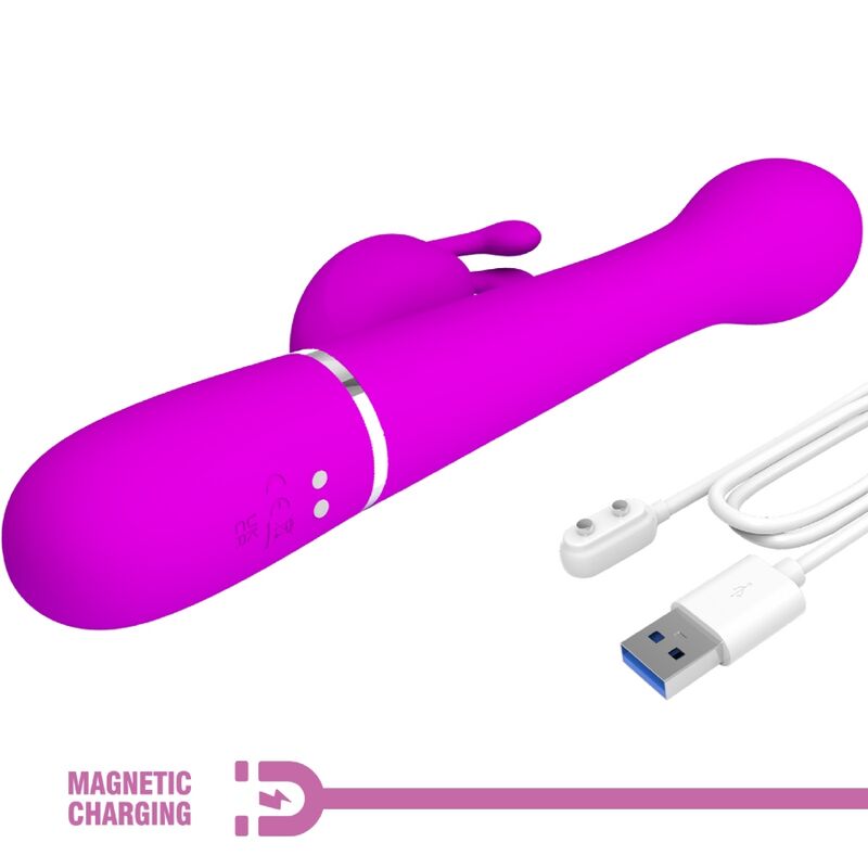 PRETTY LOVE - VIBRATEUR DEJON RABBIT 3 EN 1 MULTIFONCTION VIOLET - Sensualia