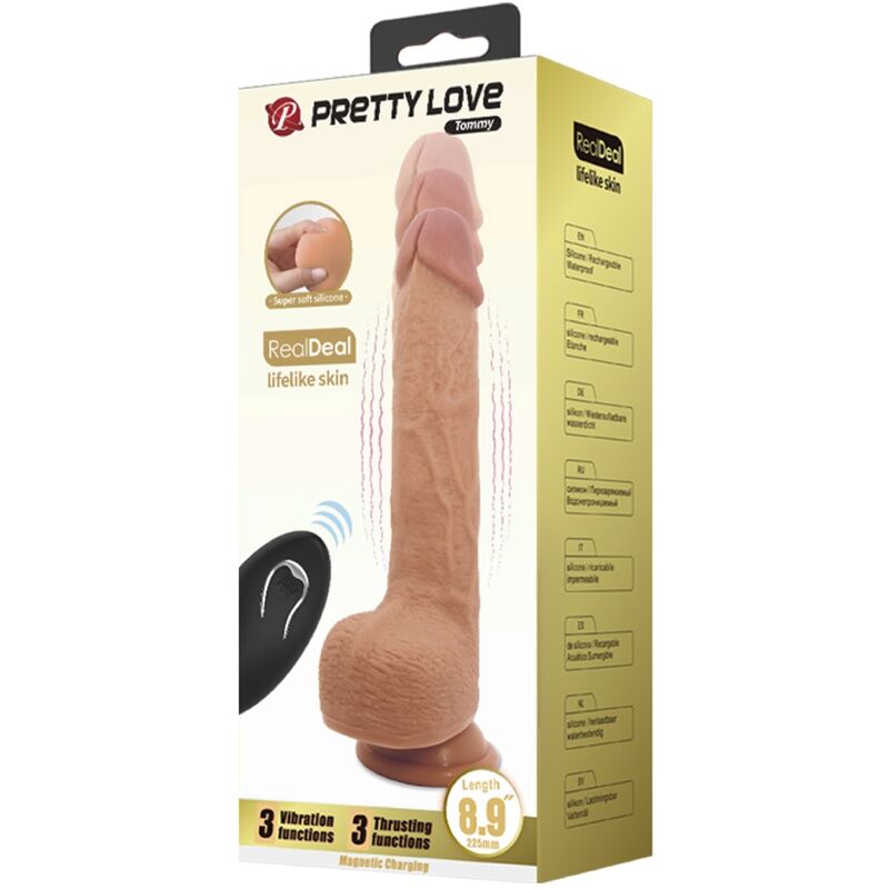 PRETTY LOVE - VIBRATEUR GODE RÉALISTE TOMMY 22.5 CM - Sensualia