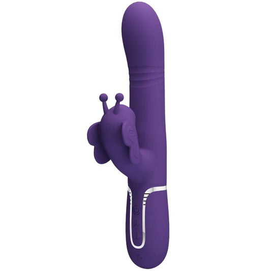 PRETTY LOVE - VIBRATEUR MULTIFONCTION LAPIN 4 EN 1 PAPILLON VIOLET - Sensualia