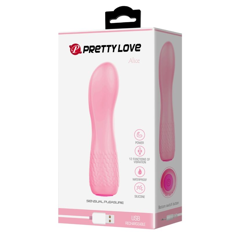 PRETTY LOVE - ALICE VIBRATEUR RECHARGEABLE ROSE - Sensualia