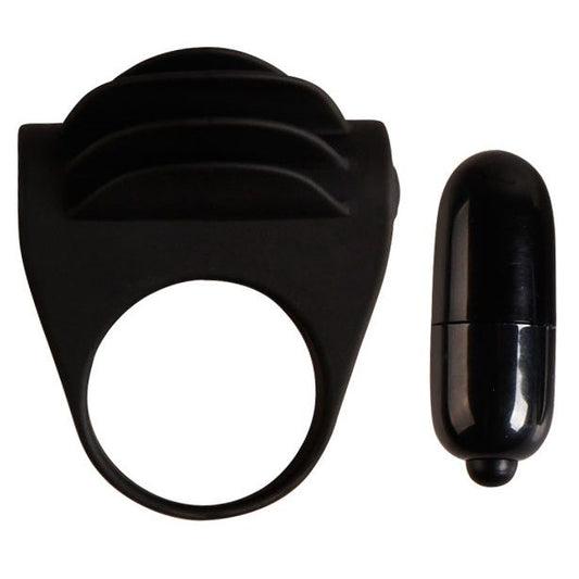 PRETTY LOVE - ANNEAU VIBRATEUR NOIR CHESTER - Sensualia