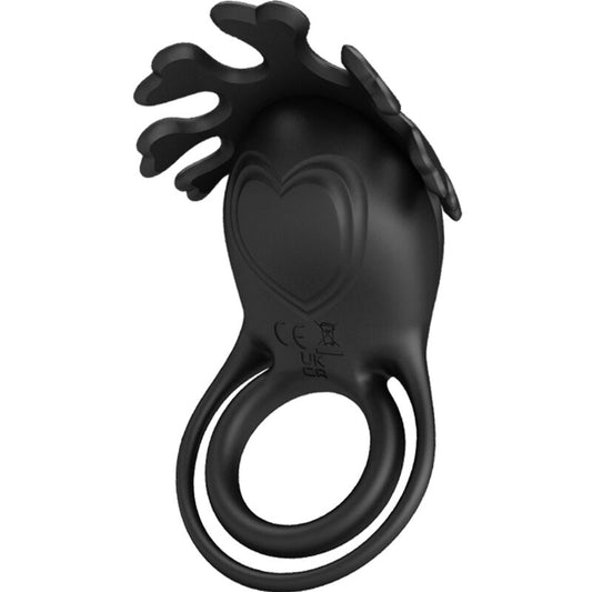 PRETTY LOVE - ANNEAU VIBRATEUR RUBEN 7 VIBRATIONS SILICONE NOIR - Sensualia