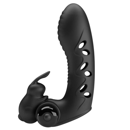 PRETTY LOVE - COUVERCLE DE DOIGT VIBRATEUR LAPIN NOIR VANCE - Sensualia