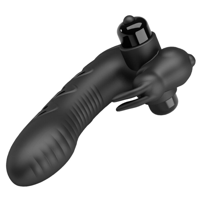 PRETTY LOVE - COUVERCLE DE DOIGT VIBRATEUR LAPIN NOIR VANCE - Sensualia