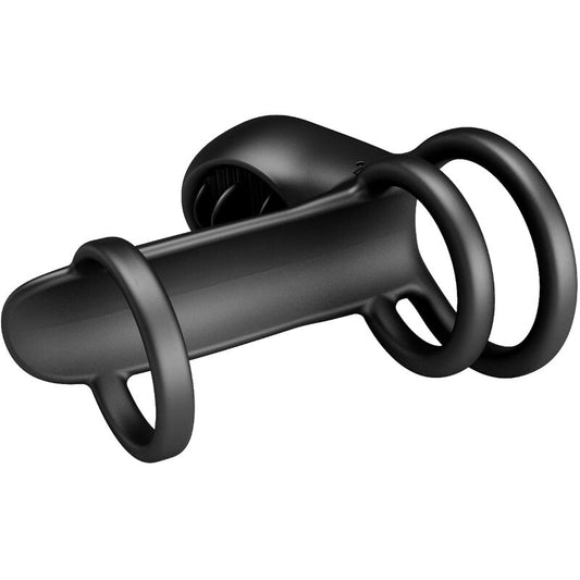 PRETTY LOVE - GAINE PÉNIS JAMMY 12 VIBRATIONS AVEC LANGUE EN SILICONE RECHARGEABLE - Sensualia