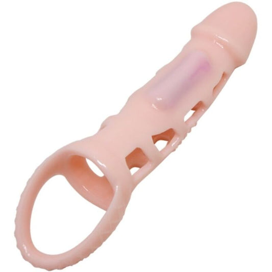PRETTY LOVE - HOUSSE DEXTENSION DE PÉNIS HARRISON AVEC VIBRATION ET SANGLE 13.5 CM - Sensualia