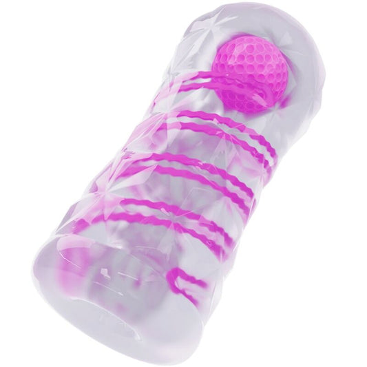 PRETTY LOVE - MASTURBATEUR MASCULIN FANTASY AVEC SPIRALE INTERNE ET BALLES TRANSPARENTES - Sensualia