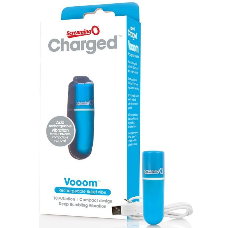 SCREAMING O - BALA VIBREURA RECHARGEABLE VOOOM BLEU - Sensualia