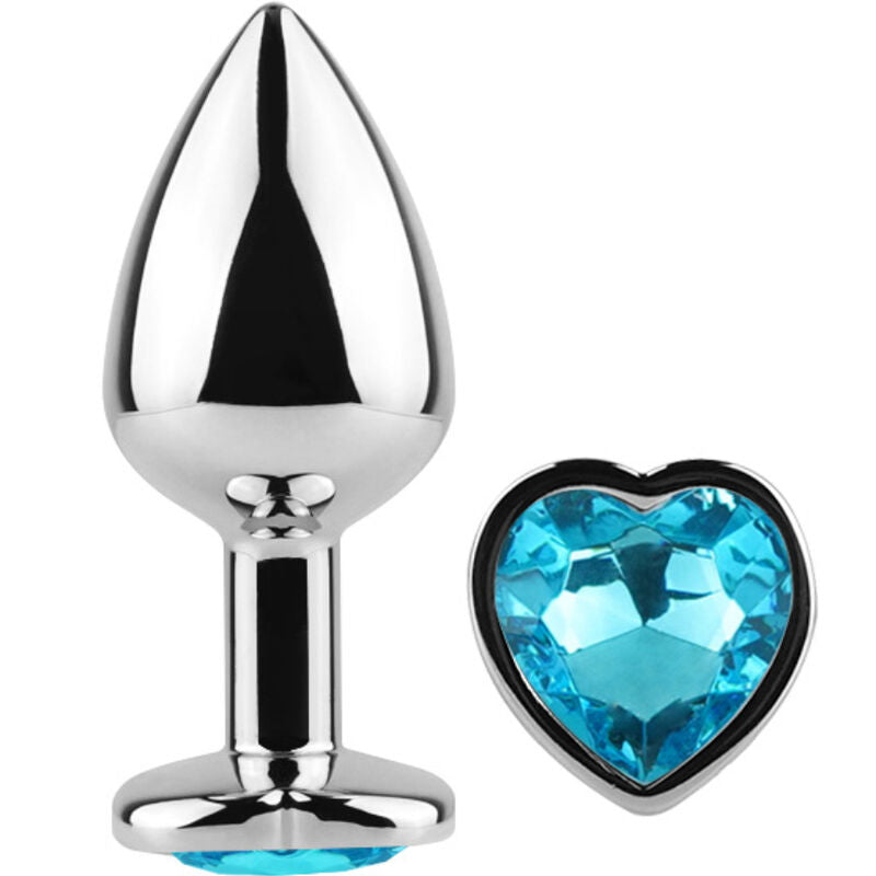 SECRETPLAY - PLUG ANAL EN MÉTAL COEUR BLEU PETITE TAILLE 7 CM - Sensualia