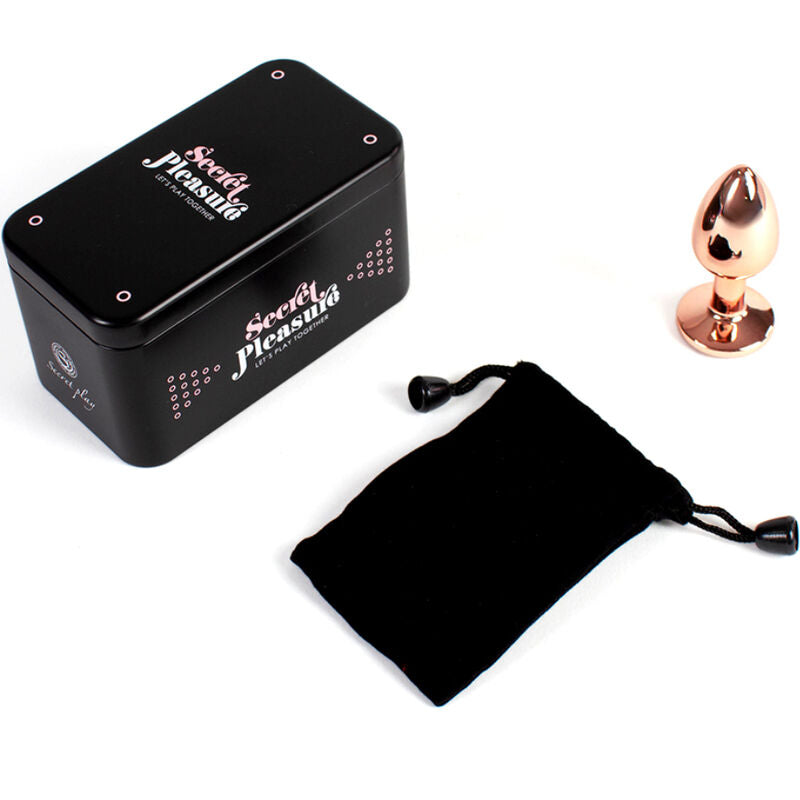 SECRETPLAY - PLUG ANAL EN MÉTAL OR ROSE PETITE TAILLE 7 CM - Sensualia