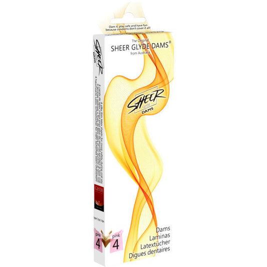 SHEER GLYDE - DAMS LAMINAS LATEX SEXE ORAL FRAISE - Sensualia