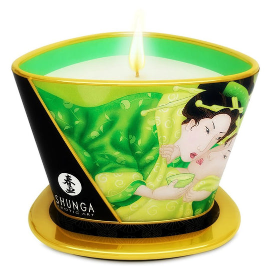 SHUNGA - MINI CARESSE À LA BOUGIE DE MASSAGE T VERT 170 ML - Sensualia