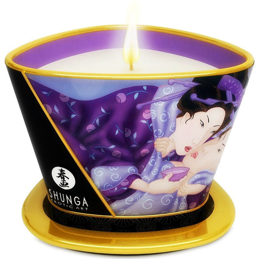 SHUNGA - MINI CARESSE AUX CHANDELLES BOUGIE DE MASSAGE FRUITS EXOTIQUES 170 ML - Sensualia