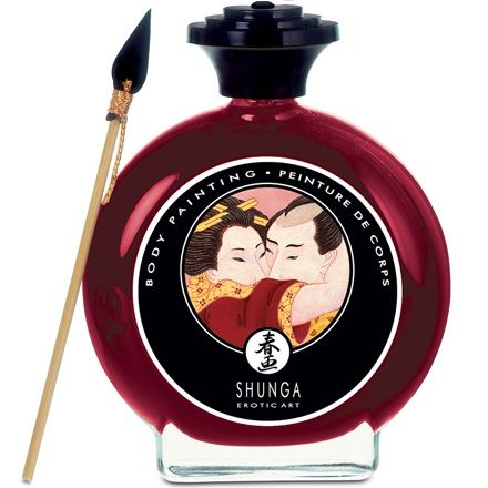 SHUNGA - PEINTURE CORPORELLE FRAISE ET CAVA - Sensualia