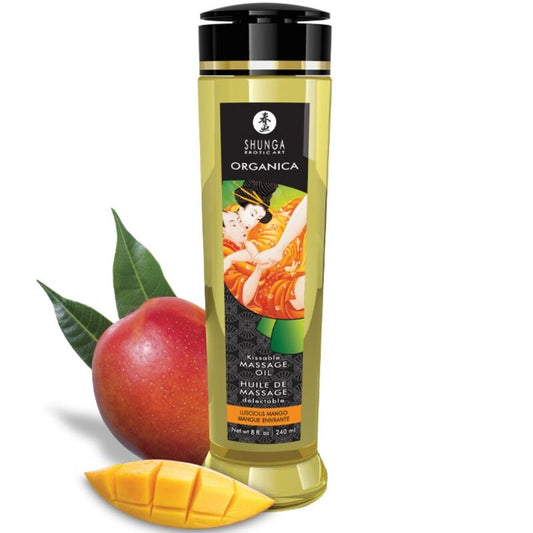 SHUNGA - HUILE DE MASSAGE BIO MANGO 240 ML - Sensualia