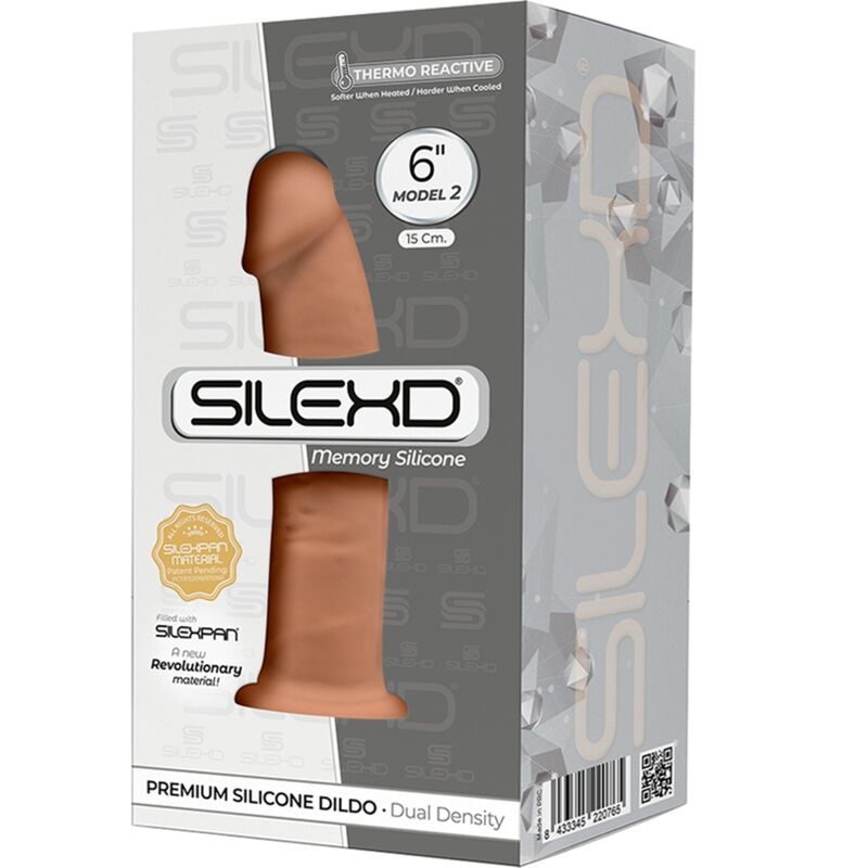 SILEXD - MODÈLE 2 PÉNIS RÉALISTE PREMIUM SILEXPAN SILICONE CARAMEL 15.4 CM - Sensualia