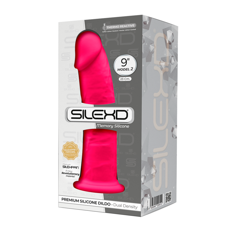 SILEXD - MODÈLE 2 PÉNIS RÉALISTE PREMIUM SILEXPAN SILICONE FUCHSIA 23 CM - Sensualia