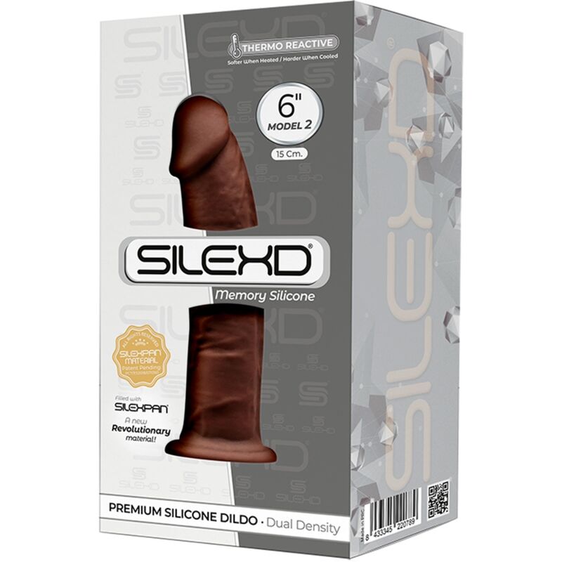 SILEXD - MODÈLE 2 PÉNIS RÉALISTE PREMIUM SILEXPAN SILICONE MARRON 15 CM - Sensualia