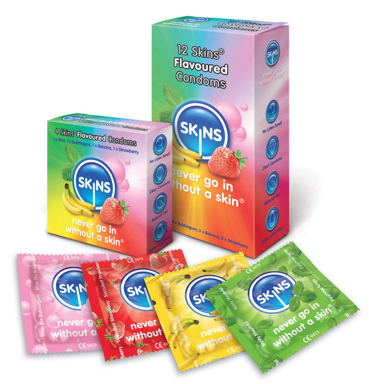SKINS - CONDOM SAVEURS PAQUET DE 12 - Sensualia