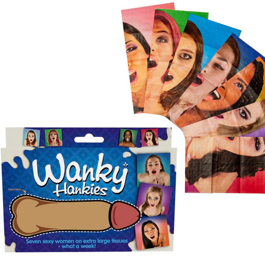 SPENCER & FLEETWOOD - WANKY HANKIES 7 MOUCHOIRS EXTRA LARGES POUR FEMMES - Sensualia