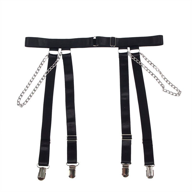 SUBBLIME - 954260 BODY AVEC CHAÎNES + PORTE-JARRETELLES NOIR S/M - Sensualia