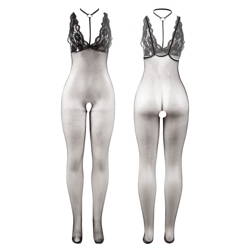 SUBBLIME - 951993 BODYSTOCKING RÉSILLE TRANSPARENTE NOIRE SANS FOURRURE TAILLE UNIQUE - Sensualia