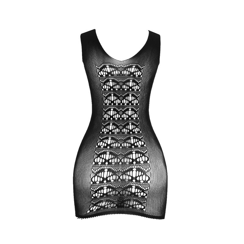 SUBBLIME - 952167 ROBE COURT EN RÉSILLE ÉLASTIQUE NOIR TAILLE UNIQUE - Sensualia
