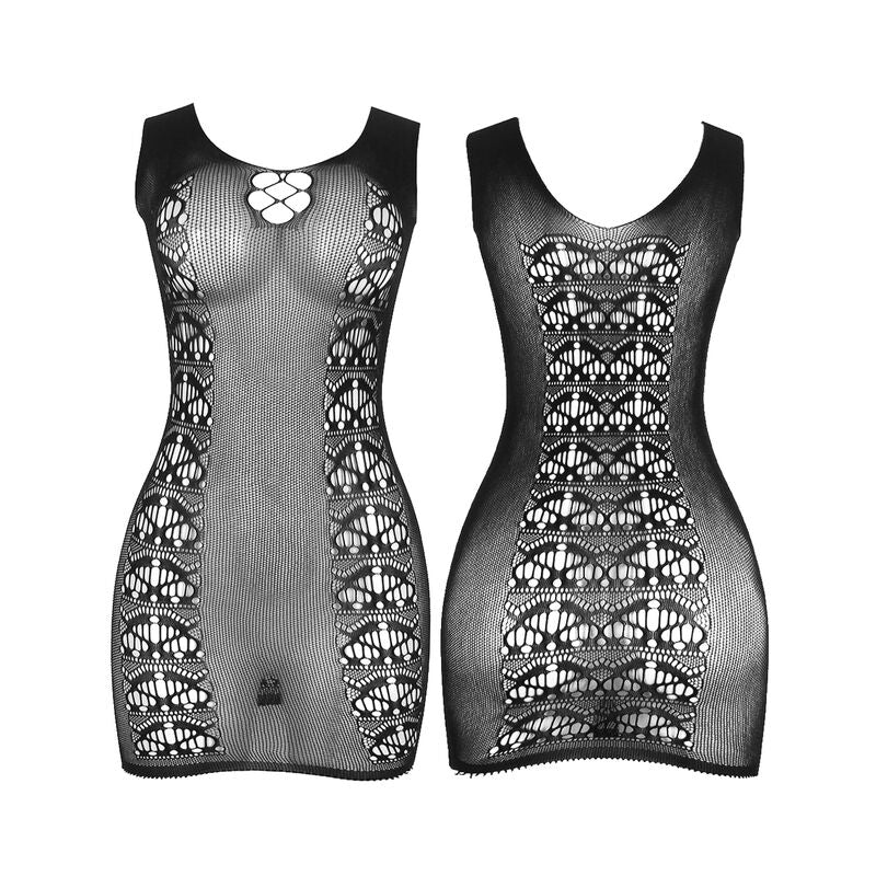 SUBBLIME - 952167 ROBE COURT EN RÉSILLE ÉLASTIQUE NOIR TAILLE UNIQUE - Sensualia