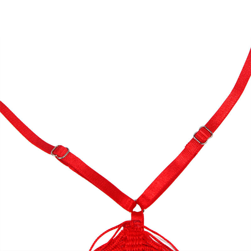 SUBBLIME - 954253 ROBE À BRETELLES + STRING ROUGE L/XL - Sensualia