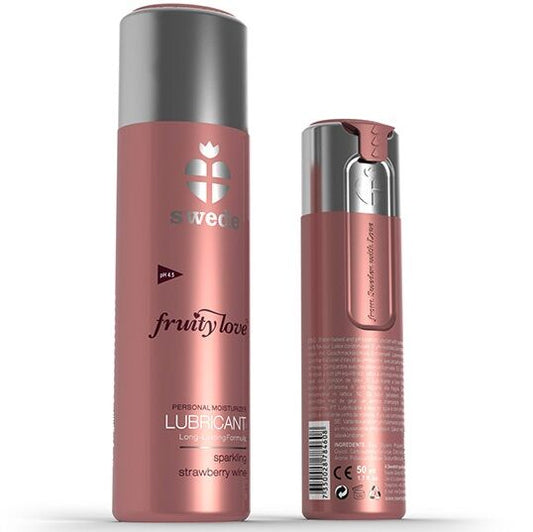 SWEDE - FRUITY LOVE LUBRIFIANT VIN MOUSSEUX FRAISE 100 ML - Sensualia