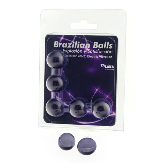 TALOKA - 5 BALLES BRÉSILIENNES EFFET VIBRANT ÉLECTRIQUE GEL EXCITANT - Sensualia