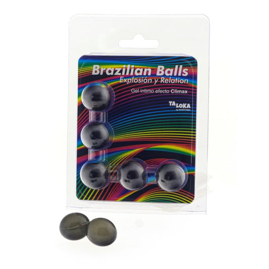 TALOKA - 5 BOULES BRÉSILIENNES GEL EXCITANT EFFET CLIMAX - Sensualia