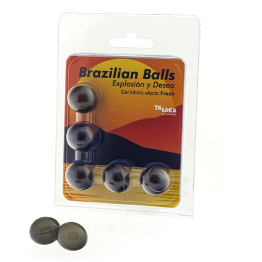 TALOKA - 5 BOULES BRÉSILIENNES GEL EXCITANT EFFET FRAIS - Sensualia