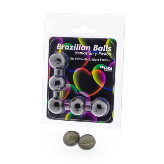 TALOKA - 5 BOULES BRÉSILIENNES PLUS DEFFET DE SAVEUR GEL EXCITANT - Sensualia